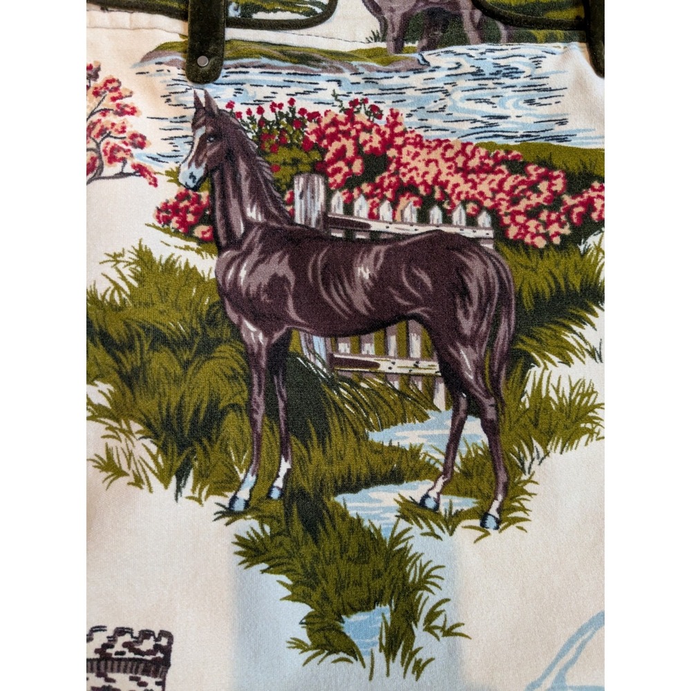Cartonnier Skirt, Equestrian Print Pencil Skirt, Cottagecore, Size 2, Women - Picture 3 of 12
